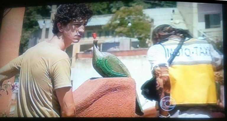 Os pavões de Antônio Damasio foram também usados na decoração em novela da Rede Globo