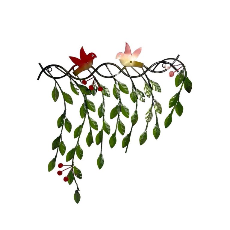 galho de arvore em ferro com passsaro amarelo 768x768