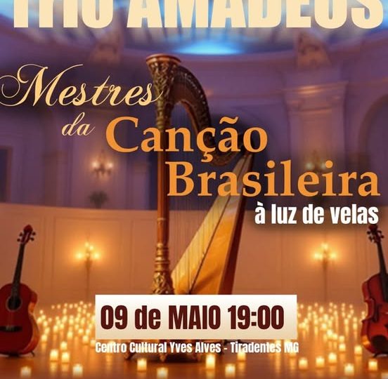 Trio Amadeus se apresenta em Tiradentes, dia 09/05