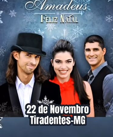 Trio Amadeus apresenta Especial de Natal á luz de velas, dia 22/11